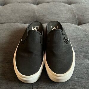 Vans Black Canvas Slip-On Sneakers